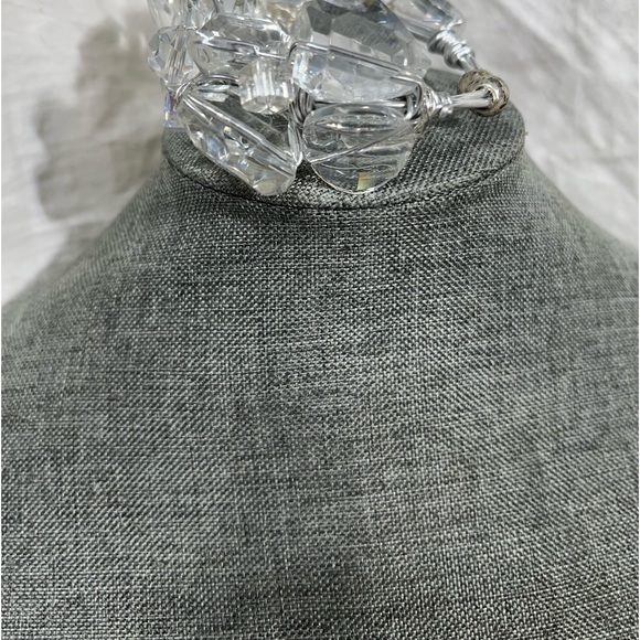 Crystal Bengal Cuff Made Using Non Tarnishing Wire & Silver Plated Bead Caps. - Picture 7 of 7